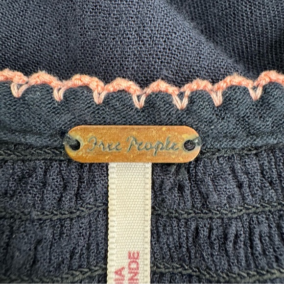 Free People Wind Willow Embroidered Peasant Boho Mini Tunic Dress Women’s SZ M - Picture 8 of 13